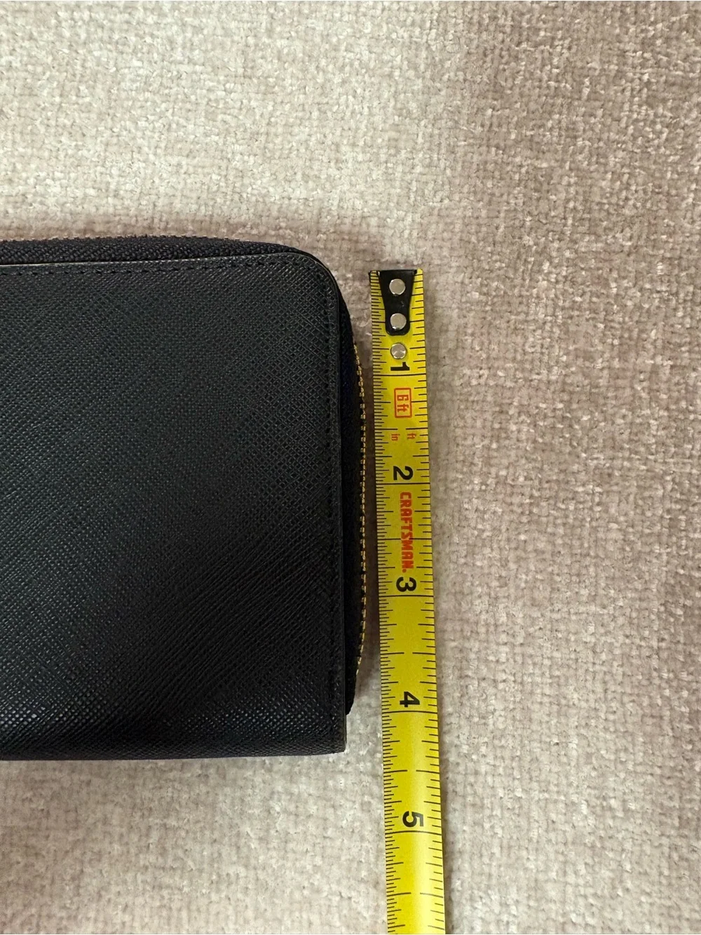 kate spade Black Zip-Around Wallet with Gold Logo